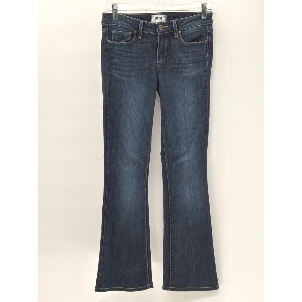 Paige Jeans Skyline Bootcut Flared Women Size 27 Low Rise Dark Blue‎ Wash